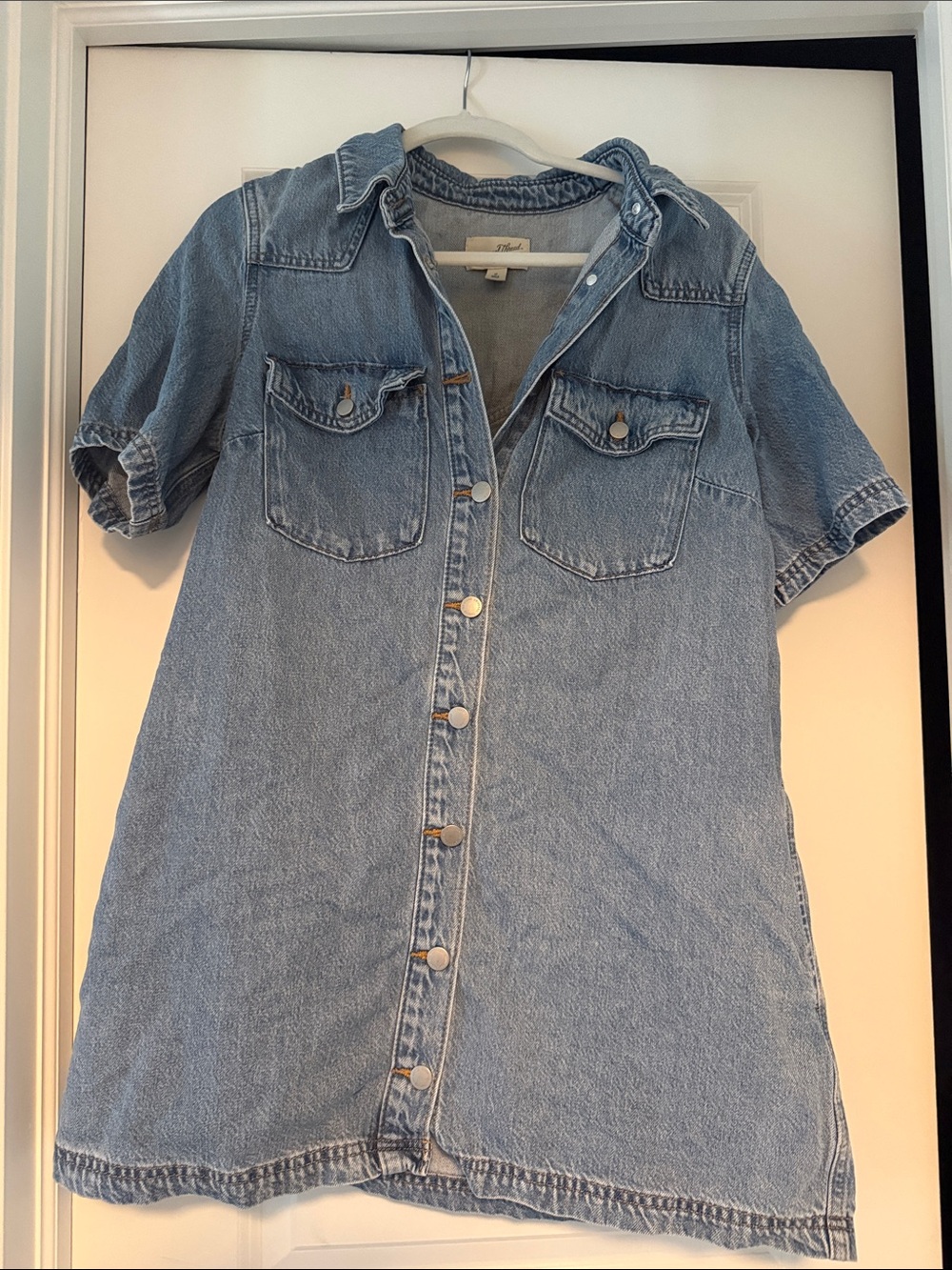 Women’s Light Blue Denim Button-Front Dress Universal Thread